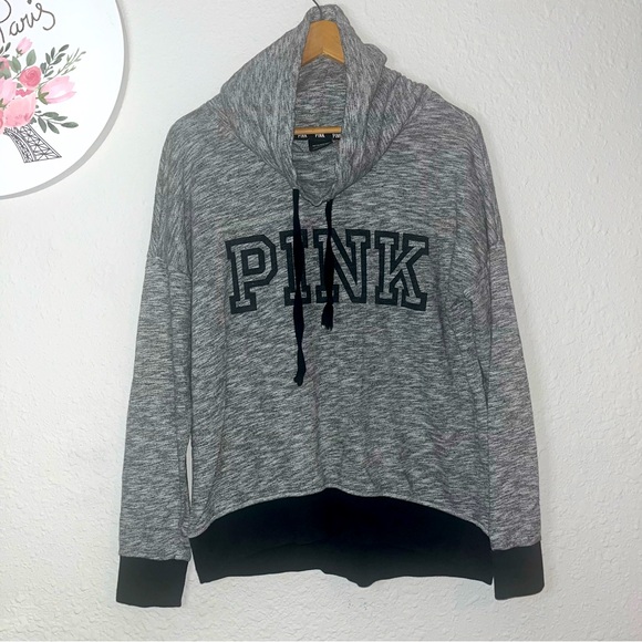Gray PINK Logo Hoodie - Picture 2 of 7